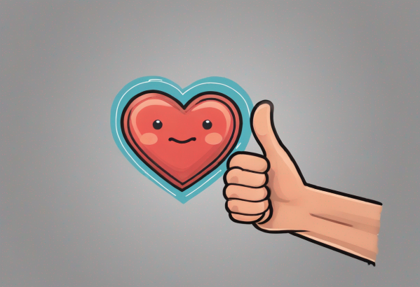 Show gratitude - heart & thumbs up