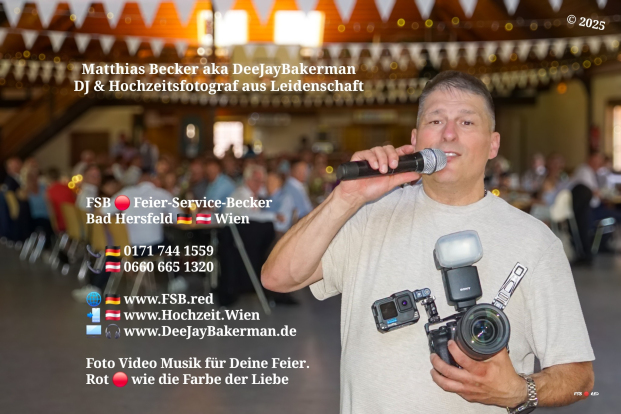 Matthias Becker aka DeeJayBakerman und Hochzeitsfotograf aus Leidenschaft