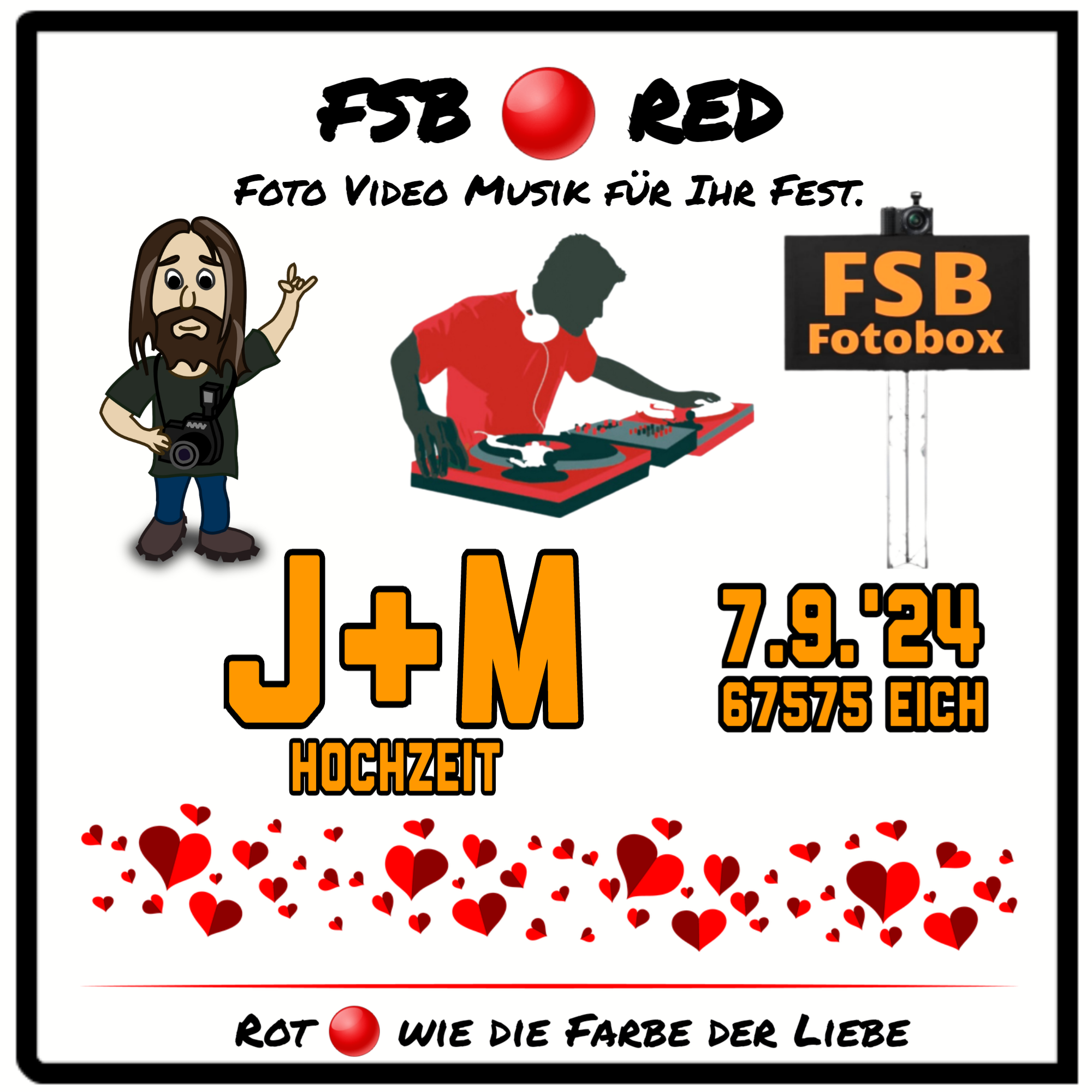 FSB 🔴 RED DeeJayBakerman Matthias für Jessica & Marcus am 7.9.24 in Eich