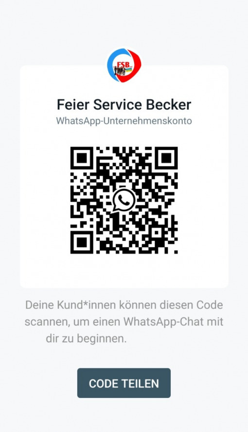 QR Code WhatsApp Kontakt - Schreibt mir